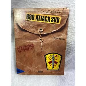 Vintage Gaming 688 Attack Sub (PC, 1988) Complete manuals extras booklets etc...